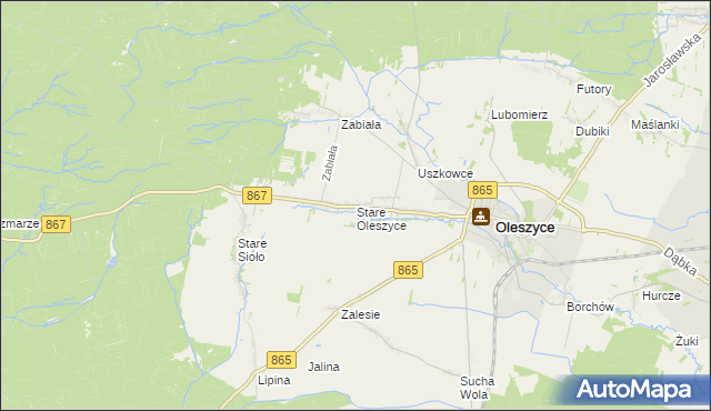 mapa Stare Oleszyce, Stare Oleszyce na mapie Targeo