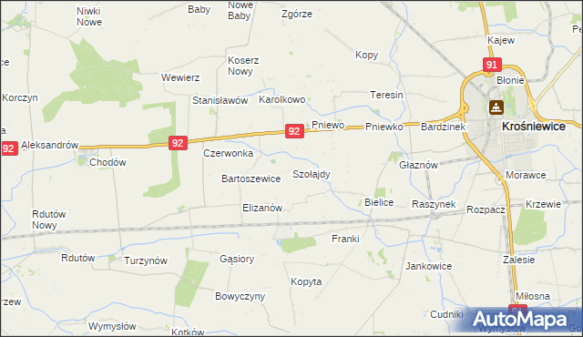 mapa Szołajdy, Szołajdy na mapie Targeo