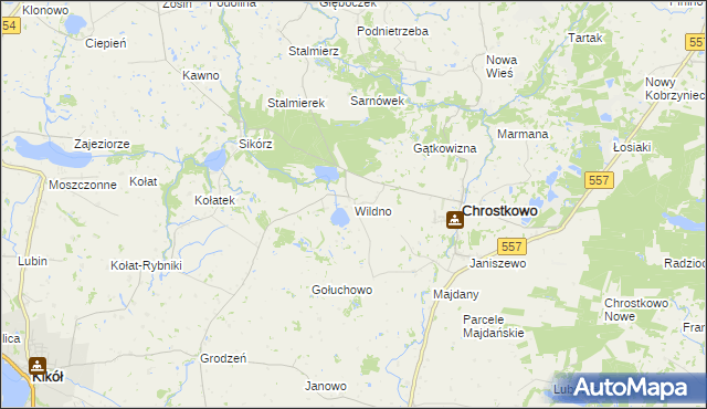 mapa Wildno, Wildno na mapie Targeo
