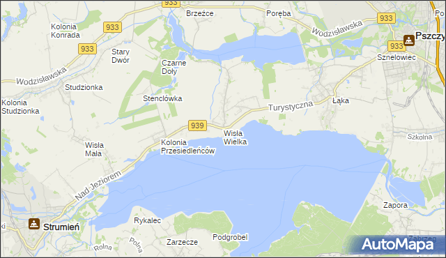 mapa Wisła Wielka, Wisła Wielka na mapie Targeo