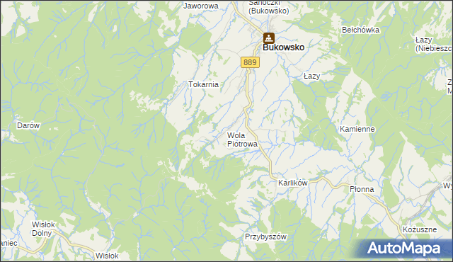 mapa Wola Piotrowa, Wola Piotrowa na mapie Targeo