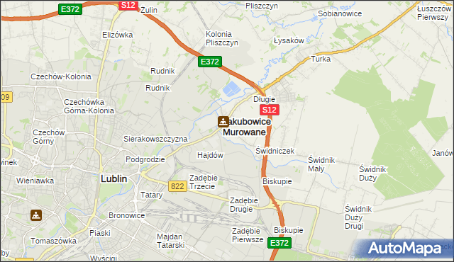 mapa Wólka powiat lubelski, Wólka powiat lubelski na mapie Targeo