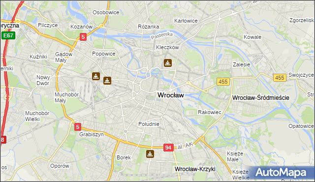 mapa Wrocławia, Wrocław na mapie Targeo