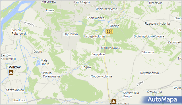 mapa Zagajdzie, Zagajdzie na mapie Targeo