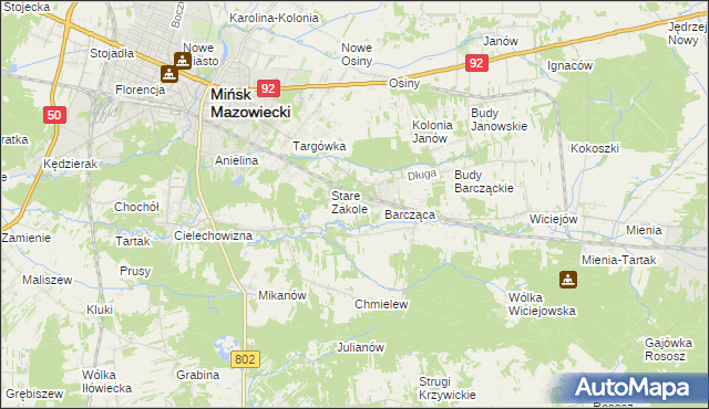 mapa Zakole-Wiktorowo, Zakole-Wiktorowo na mapie Targeo