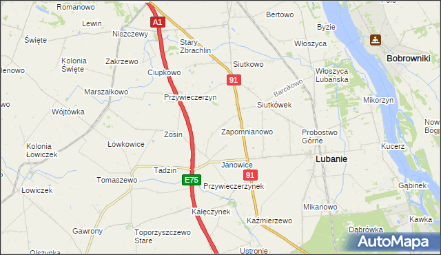 mapa Zapomnianowo, Zapomnianowo na mapie Targeo