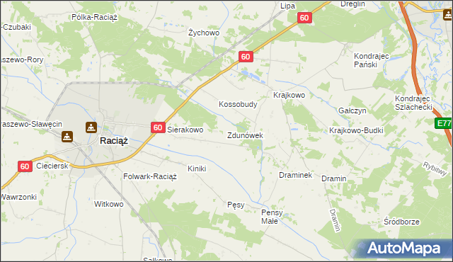 mapa Zdunówek, Zdunówek na mapie Targeo