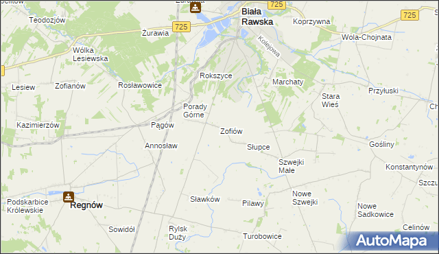mapa Zofiów, Zofiów na mapie Targeo