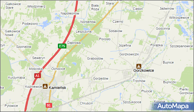 mapa Żuchowice, Żuchowice na mapie Targeo