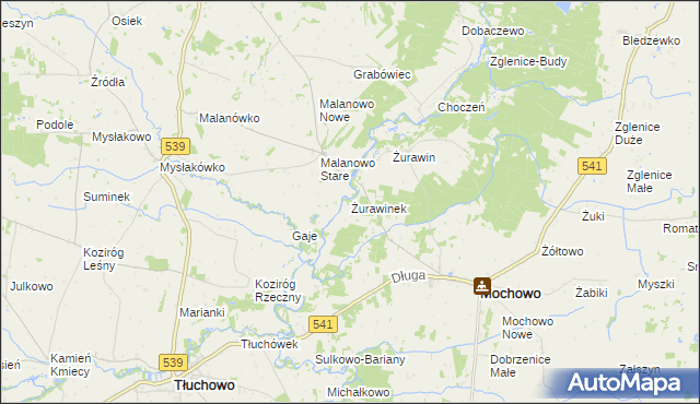 mapa Żurawinek, Żurawinek na mapie Targeo