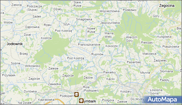 mapa Rupniów, Rupniów na mapie Targeo