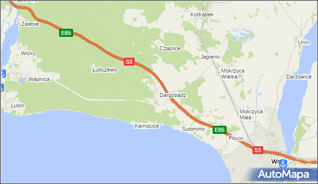 mapa Dargobądz, Dargobądz na mapie Targeo
