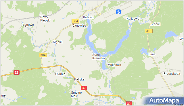 mapa Stare Kramsko, Stare Kramsko na mapie Targeo