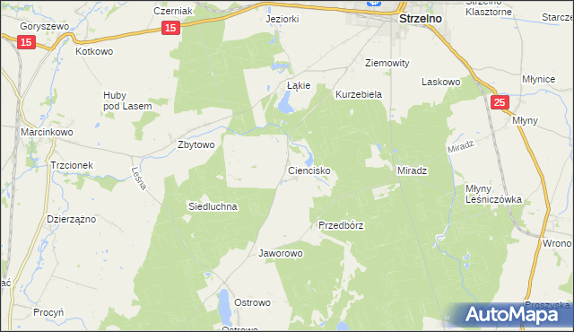 mapa Ciencisko, Ciencisko na mapie Targeo