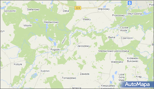 mapa Jaroszewy, Jaroszewy na mapie Targeo