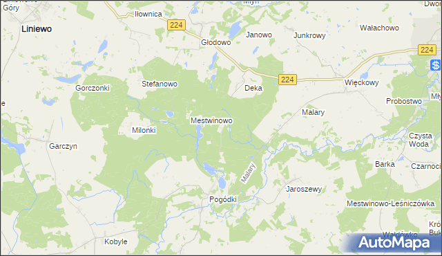 mapa Jastrzębce gmina Skarszewy, Jastrzębce gmina Skarszewy na mapie Targeo