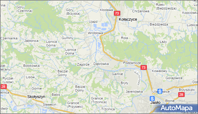 mapa Krajowice, Krajowice na mapie Targeo