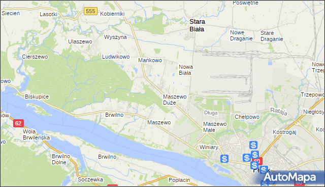 mapa Maszewo Duże, Maszewo Duże na mapie Targeo