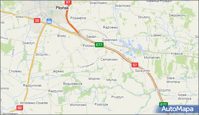 mapa Cempkowo, Cempkowo na mapie Targeo