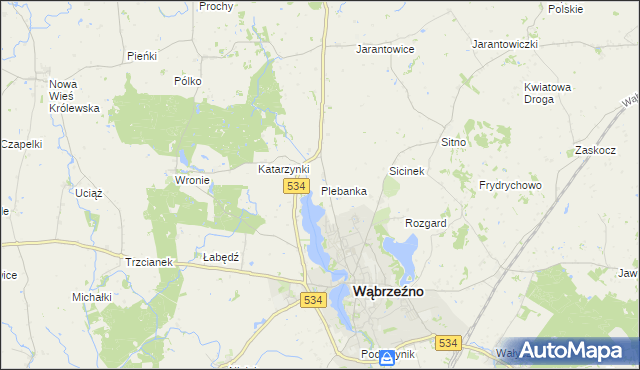 mapa Plebanka gmina Ryńsk, Plebanka gmina Ryńsk na mapie Targeo