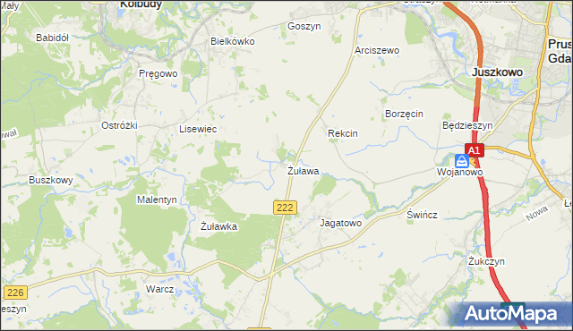 mapa Żuława, Żuława na mapie Targeo