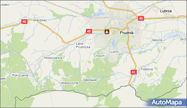 mapa Chocim gmina Prudnik, Chocim gmina Prudnik na mapie Targeo