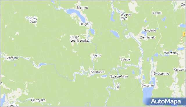 mapa Gęby, Gęby na mapie Targeo