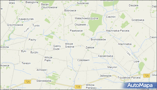mapa Jakubów gmina Błędów, Jakubów gmina Błędów na mapie Targeo