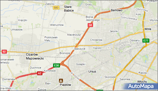 mapa Mory gmina Ożarów Mazowiecki, Mory gmina Ożarów Mazowiecki na mapie Targeo