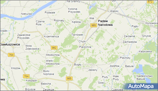 mapa Pierzchne, Pierzchne na mapie Targeo