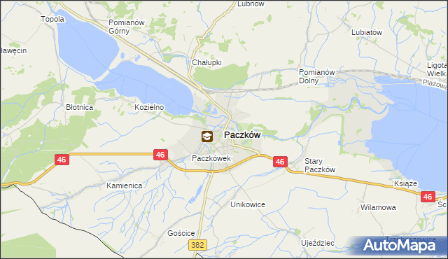 mapa Paczków powiat nyski, Paczków powiat nyski na mapie Targeo