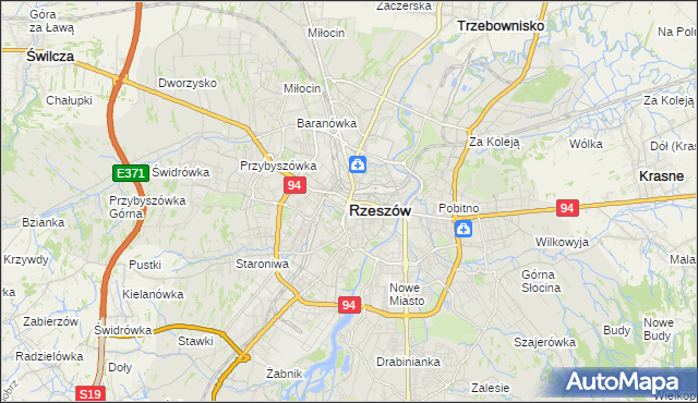 mapa Rzeszów, Rzeszów na mapie Targeo
