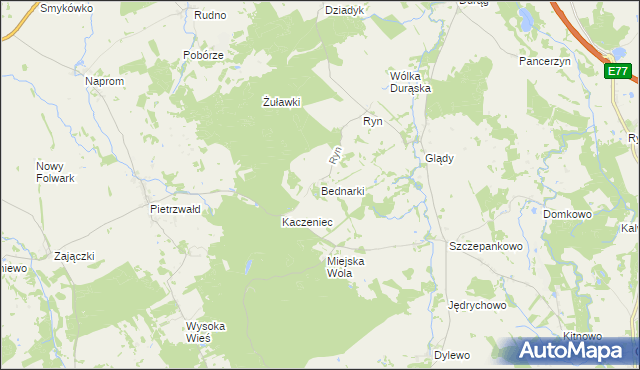 mapa Bednarki, Bednarki na mapie Targeo