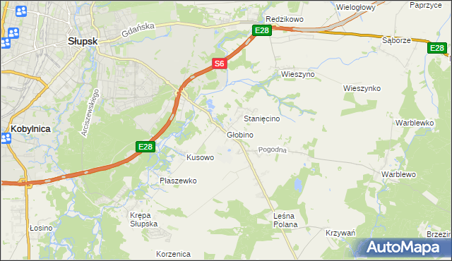 mapa Głobino, Głobino na mapie Targeo
