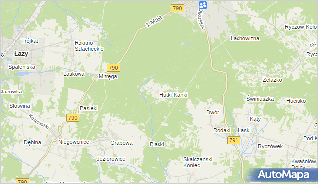 mapa Hutki-Kanki, Hutki-Kanki na mapie Targeo