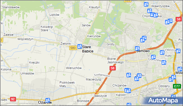 mapa Latchorzew, Latchorzew na mapie Targeo