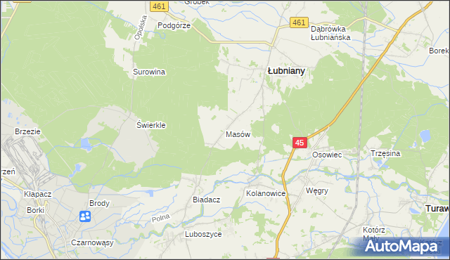 mapa Masów, Masów na mapie Targeo