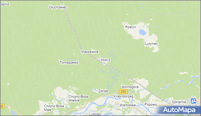 mapa Mokrz, Mokrz na mapie Targeo
