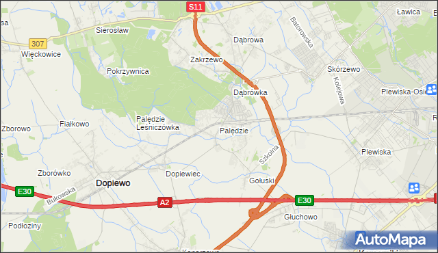 mapa Palędzie, Palędzie na mapie Targeo