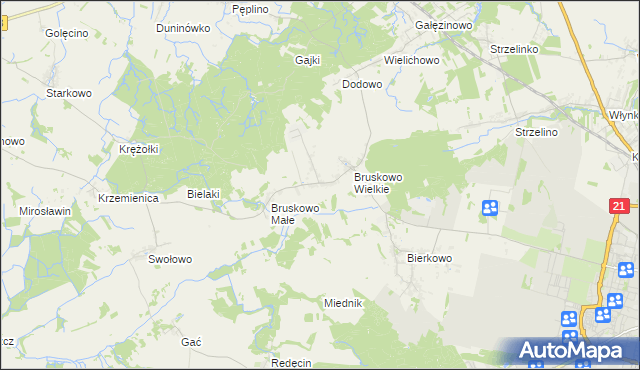 mapa Wierzbięcin gmina Słupsk, Wierzbięcin gmina Słupsk na mapie Targeo