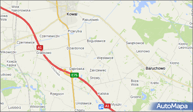 mapa Więsławice, Więsławice na mapie Targeo