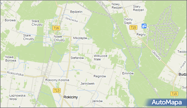 mapa Wilkucice Małe, Wilkucice Małe na mapie Targeo