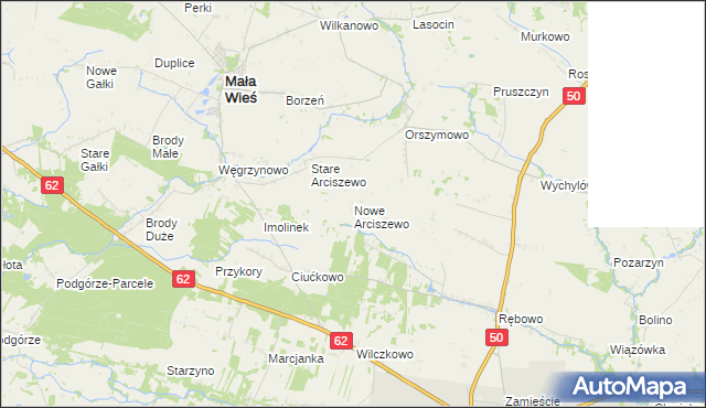 mapa Nowe Arciszewo, Nowe Arciszewo na mapie Targeo