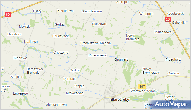 mapa Mieczyno, Mieczyno na mapie Targeo