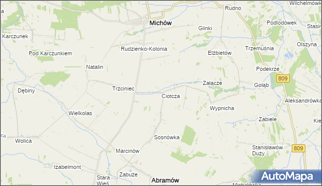 mapa Ciotcza, Ciotcza na mapie Targeo