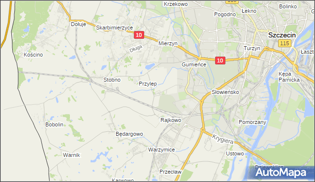 mapa Ostoja gmina Kołbaskowo, Ostoja gmina Kołbaskowo na mapie Targeo