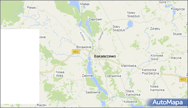 mapa Bakałarzewo, Bakałarzewo na mapie Targeo