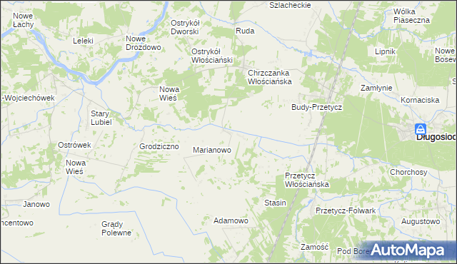 mapa Olszaki, Olszaki na mapie Targeo