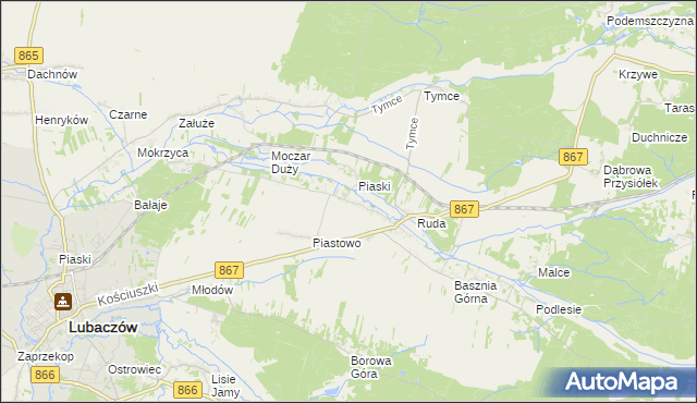 mapa Basznia Dolna, Basznia Dolna na mapie Targeo
