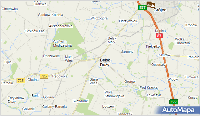 mapa Belsk Duży, Belsk Duży na mapie Targeo